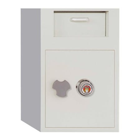 Phoenix Safe International Phoenix Safe Front Loading Dial Combination Lock Depository Safe 2.0 cu ft, Off-White, Steel 991T